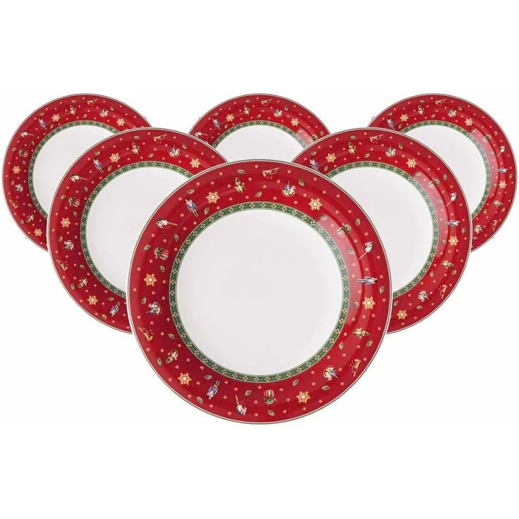 Villeroy & Boch Toy's Delight Speiseteller ø 26,8 cm Rot 6er Set – Bild 1