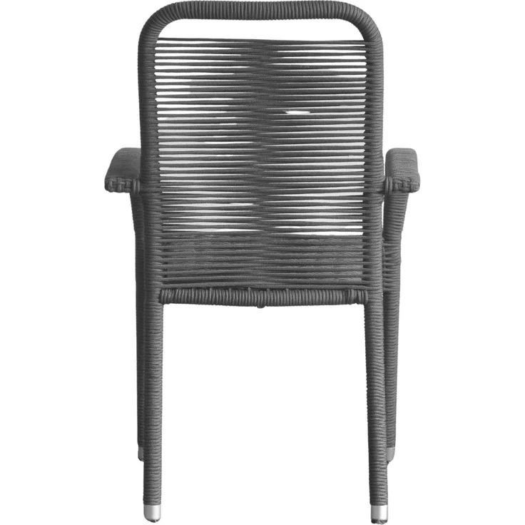 Wholesa Gartenstuhl Ramano, Stapelstuhl, Klappstuhl, Grau / Schwarz, 94 x 56 x 64 cm – Bild 6