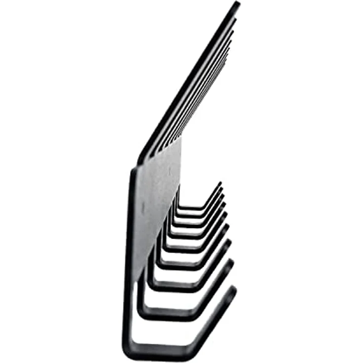 ISO TRADE Garderobenleiste Hakenleiste Kleiderhaken Wandhalter (Spar-Set, 1 St, 48cm mit 17 Haken), Kleiderbügel einfach an der Wand befestigen – Bild 5