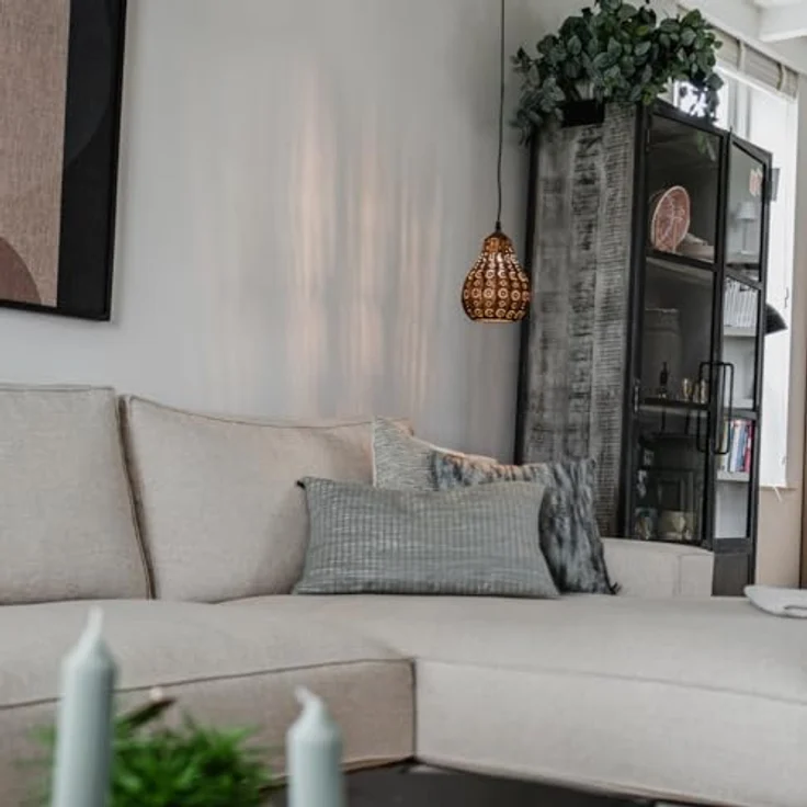 Qazqa Billa Pendelleuchte, Kupfer, dimmbar, E14-Fassung, 17.5cm, ideal als Wohnzimmerlampe – Bild 2