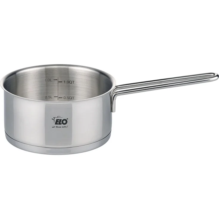 Elo Topf-Set Citrin, Edelstahl (Set, 7-tlg, je 1 Fleischtopf Ø 16/20/24 cm, 1x Stielkasserolle Ø 16 cm), Induktion – Bild 3