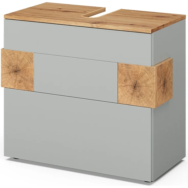 Waschbeckenunterschrank Eden Grau/Artisan 70 x 64.5 cm mit 2 Schubladen Vicco – Bild 1