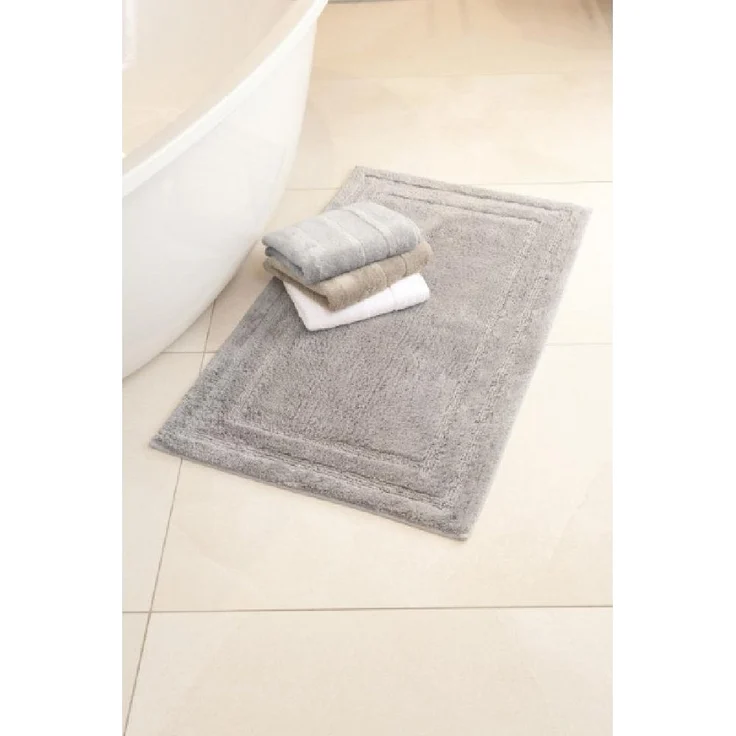 Cawö Badematte Badteppich Frame Uni Travertin (60x100 cm) – Bild 3