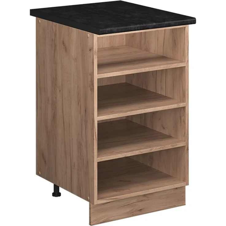 Küchenregal Fame-Line Goldkraft Eiche 50 cm, AP Anthrazit Vicco