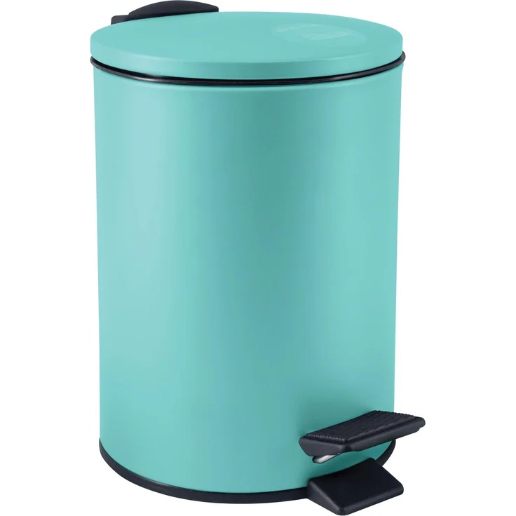 Spirella Adelar 3L Treteimer – Modernes Design – 16,8 x 16,8 x 25 cm – Farbe: Aqua – Geruchsdichter Deckel – Ideal für Küche und Bad – Strapazierfähiges Material – Bild 1
