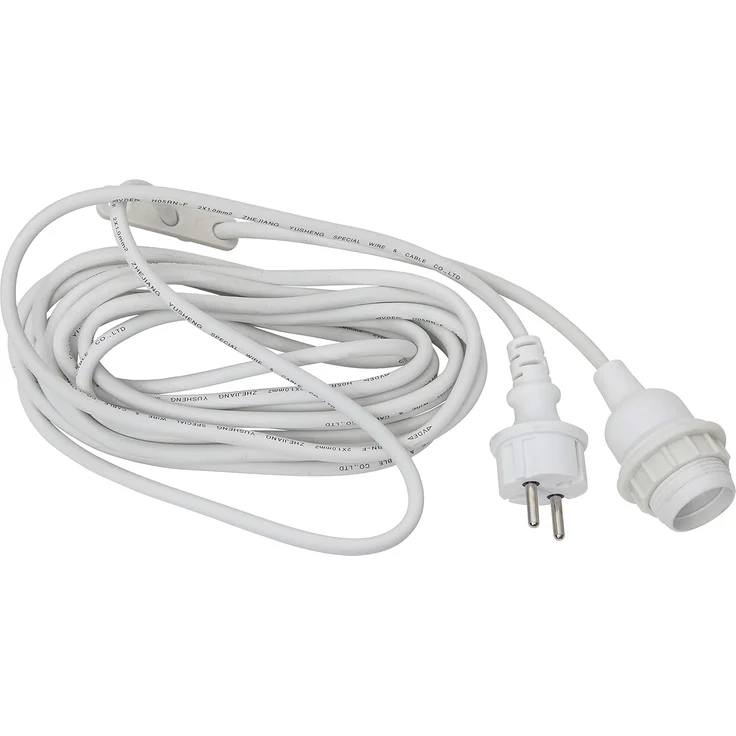 Lampenfassung ,Ute mit E27-Fassung, weiß, 5m, outdoor – Bild 1