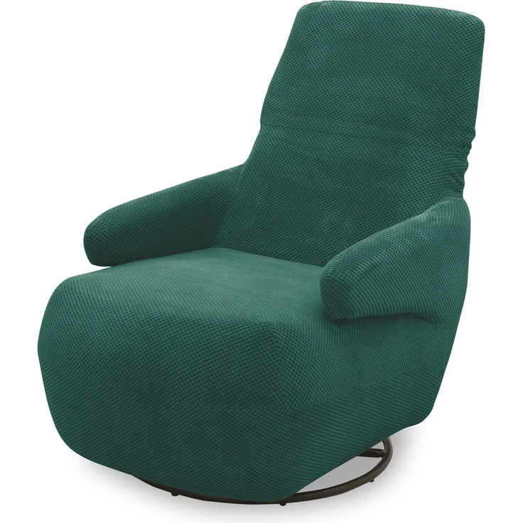 DOMO. collection Sessel 700015, Polstersessel, gepolsterte Rückenlehne, Rückenfunktion, Drehfunktion, Wippfunktion, Cocktailsessel, Loungesessel, 68 x 88 x 67 (BxTxH), grün – Bild 5