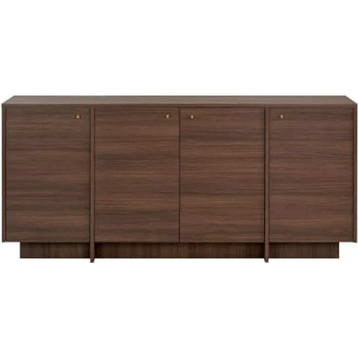 Skye Decor Konsolentisch Varen, Walnuss, Japandi Design mit gerillter Rückwand und Metallgriff, Maße 180 x 82 x 45 cm – Bild 8