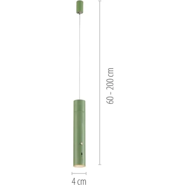 Just Light Attach, LED Akku-Pendelleuchte in Weiß, 300 lm, USB-Ladung, 3 Helligkeitsstufen, verstellbare Höhe – Bild 6