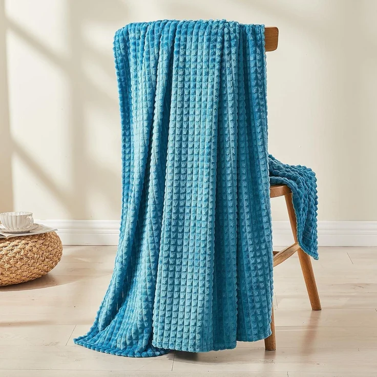Kuscheldecke Fleecedecke Couchdecke 150x200cm 02-türkis 150 x 200cm – Bild 2