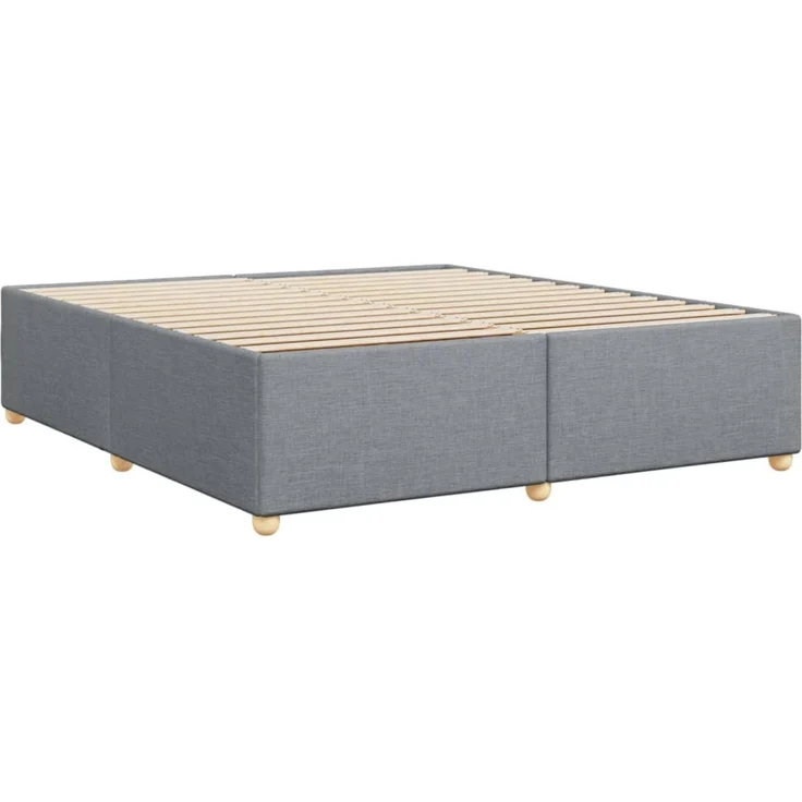 vidaXL Bettgestell ohne Matratze Hellgrau 180x200 cm Stoff 3284750 – Bild 6