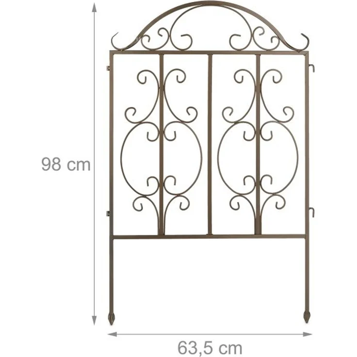 Gartenzaun Bronze 3er Set 10036844 – Bild 4