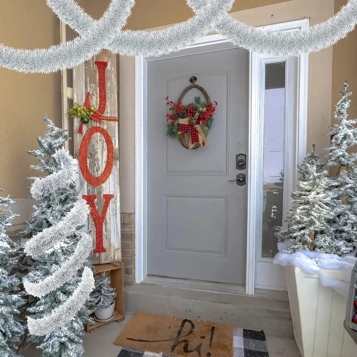 4 m Weihnachtsdekoration, Baumform, hängend, Rot, Innen & Außen. – Bild 5