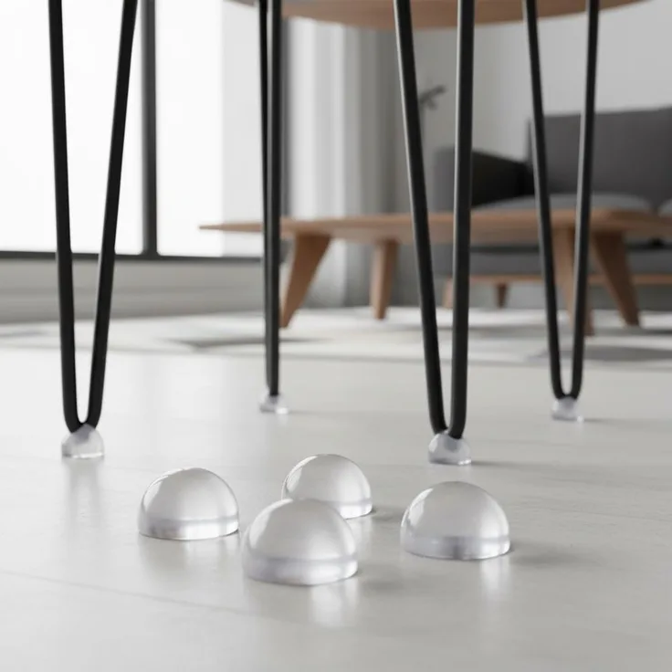 4x Fußbodenschoner für 12mm Hairpin Legs - Klar