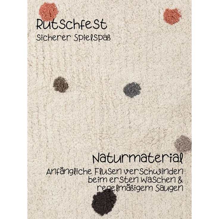 HANSE Home Kinderteppich Pippo, rechteckig, Höhe: 10 mm, Waschbar, Handgemacht, Baumwolle, Rutschfest Spielteppich Kinderzimmer – Bild 4