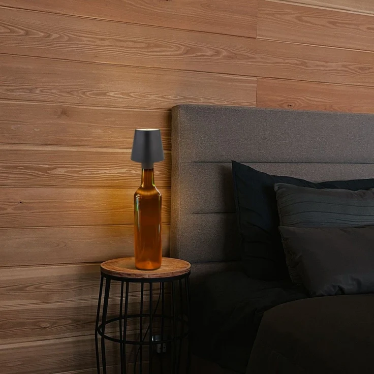 Tischlampe kabellos mit Akku Touch Dimmer Tischleuchte Dimmbar Schwarz 58438GS – Bild 4