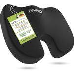 feela Sitzkissen Orthopädisches Auto-Sitzkissen – entlastet Rücken & Steißbein, Mehr Komfort auf langen Fahrten – fördert Haltung & entspanntes Sitzen