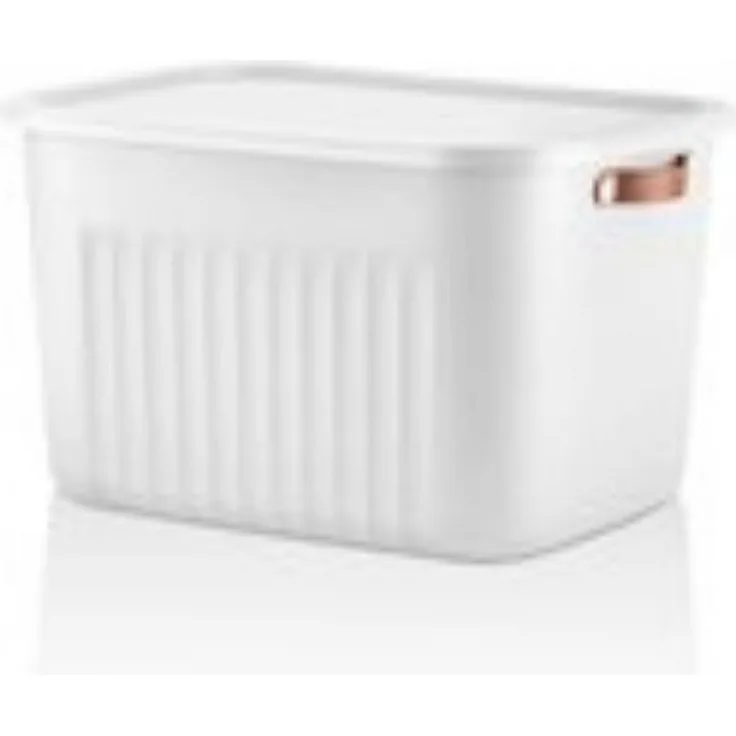 Luxury Bites Aufbewahrungsbox mit Deckel, 20L-15L -10L BPA-freie Kunststoff, nestbar und stapelbar (6 Farben, 9 Farbkombiationen, 3er Set)