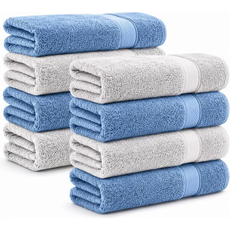 Komfortec Handtuch Set 50x100 cm aus 100 % Baumwolle, Frottee (Packung, 8-St), Handtücher Set, Weich, Towel – Bild 1