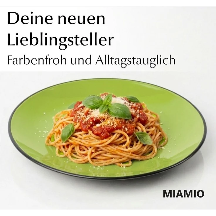 MiaMio Teller Le Papillon große Teller, grün, (6 St), Ø 26 cm, 6-teilig – Bild 2