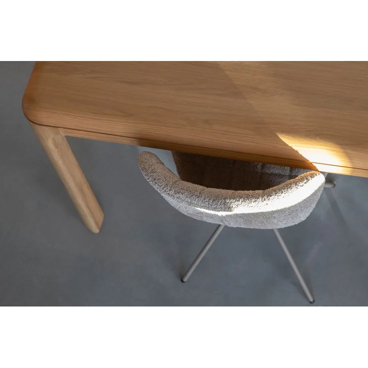 Zuiver Esstisch Oever 180 aus massivem Eichenholz für Esszimmer & Küche Beige 90x180x75 cm – Bild 9
