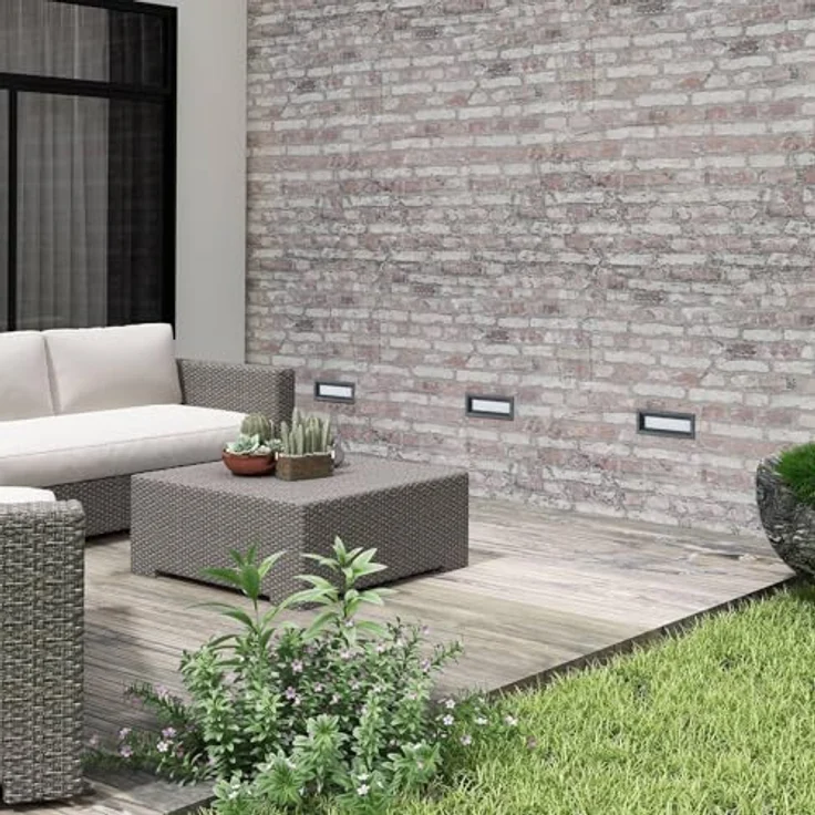 Lucande LED Wandleuchte Lachlain, moderne Alu Wandeinbauleuchte für Außen mit IP65 Schutz, 1 flammig für Terrasse, Balkon & Garten – Bild 4