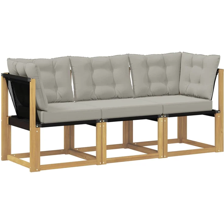 vidaXL Outdoor Mittel- und Ecksofa 3 stk. 3-Sitzer 901626 – Bild 2