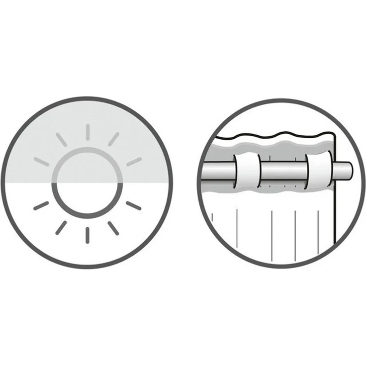 Gardinia Schlaufenpanneau Voile mit Silberdruck weiß 140 x 45 cm – Bild 4