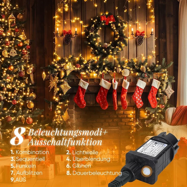 SALCAR 100M 1000 LED Lichterkette aus Kupferdraht – Bild 4