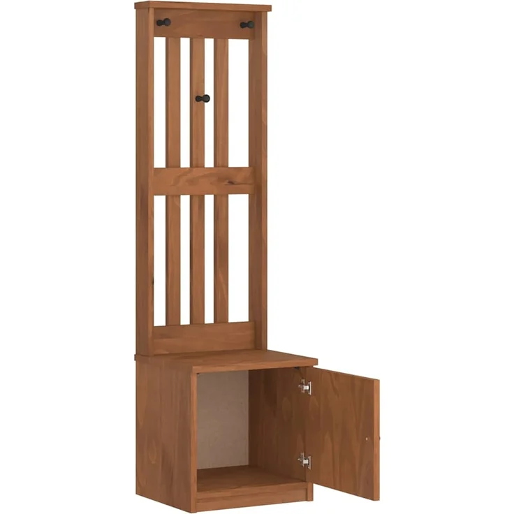 vidaXL Garderobenständer SANDNES 45x40x159,5 cm Massivholz Kiefer 4010484 – Bild 5