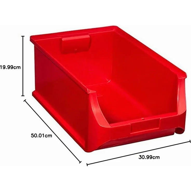 Allit Sichtlagerbox ProfiPlus Gr. 5 BxTxH 31x50x20cm rot – Bild 3