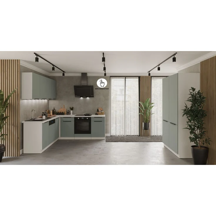 Winkelküche ARIA K-WH ECKE 1 - 215 x 220 + 120 cm Anti Fingerprint Küchenzeile Küchenblock Singleküche Einbauküche Küche Eckküche – Bild 20