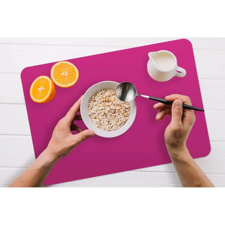 MuchoWow Platzset Fuchsia - Neon - Farben, (6-St), Platzsets, Tischset, Abwaschbar, Tischsets, Platzdeckchen – Bild 4