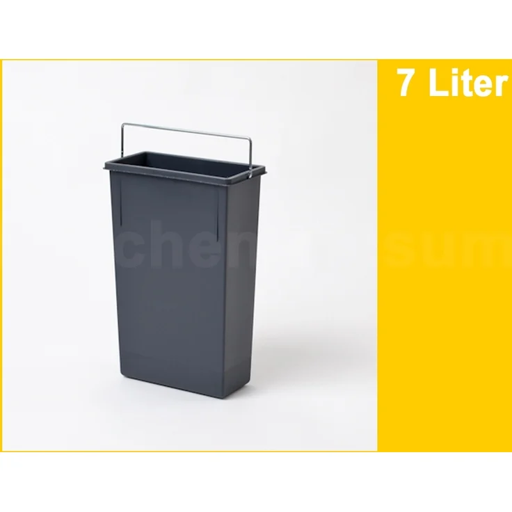 Hailo Inneneimer 1220179 dunkelgrau 7 L 226 x 115 x 340 mm mit Henkel – Bild 2