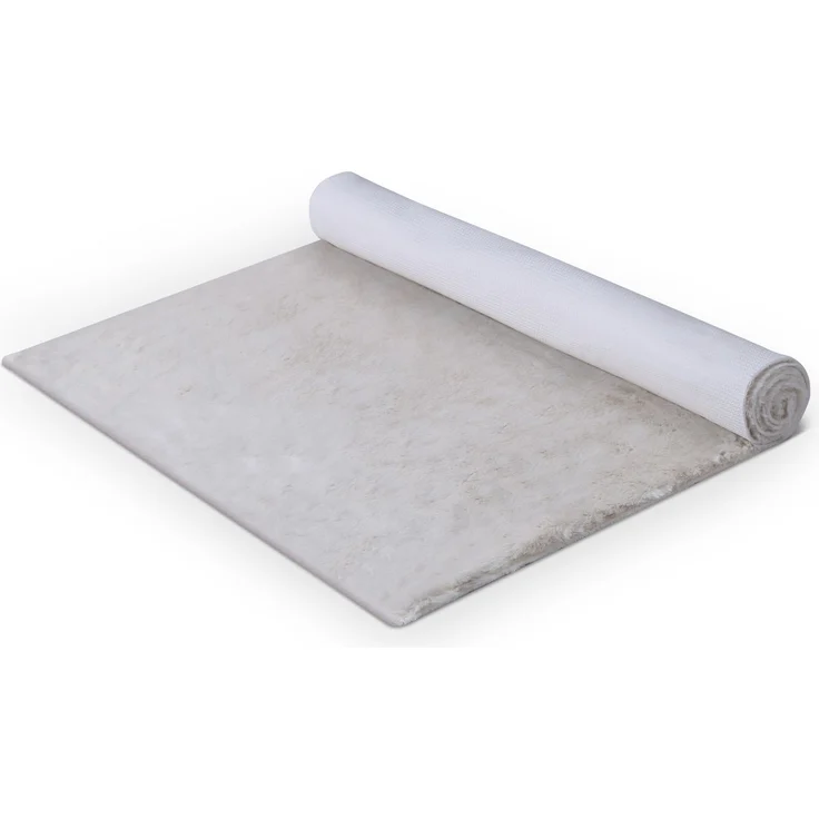 Hochflor Teppich für Wohnzimmer Schlafzimmer - 120x60cm - Flauschiger Fellteppich Shaggy Modern Extra weich Kunstfell - Fell Imitat offwhite 60x120cm – Bild 1