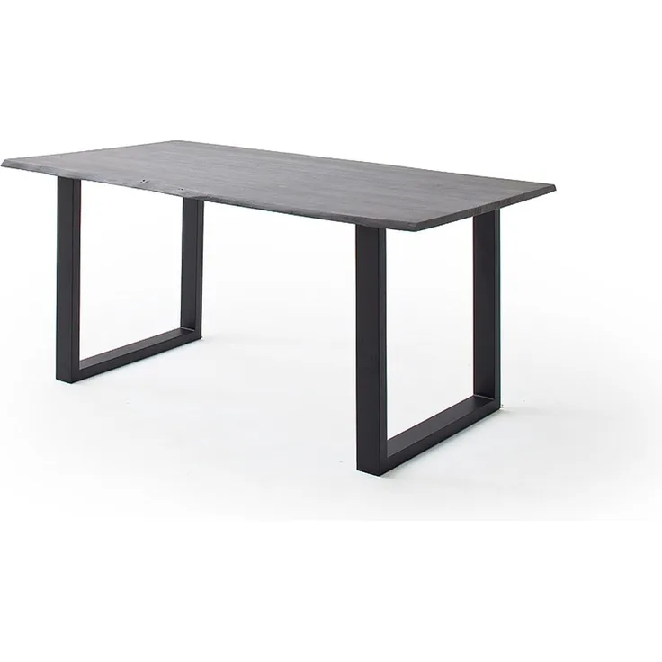 Baumkantentisch >Calabria< in Akazie grau / anthrazit - 180x76,5x90 (BxHxT)