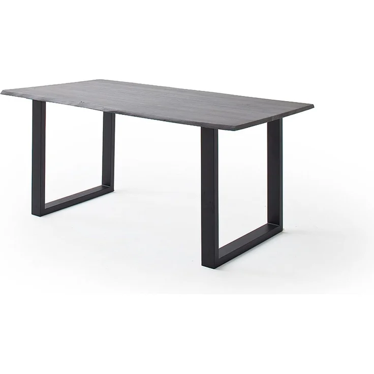 Baumkantentisch >Calabria< in Akazie grau / anthrazit - 180x76,5x90 (BxHxT) – Bild 1