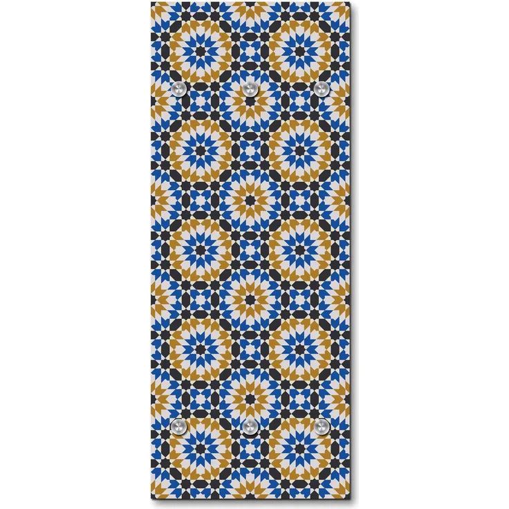 Queence Garderobe - "Eevee" Druck auf hochwertigem Arcylglas inkl. Edelstahlhaken und Aufhängung, Format: 50x120cm