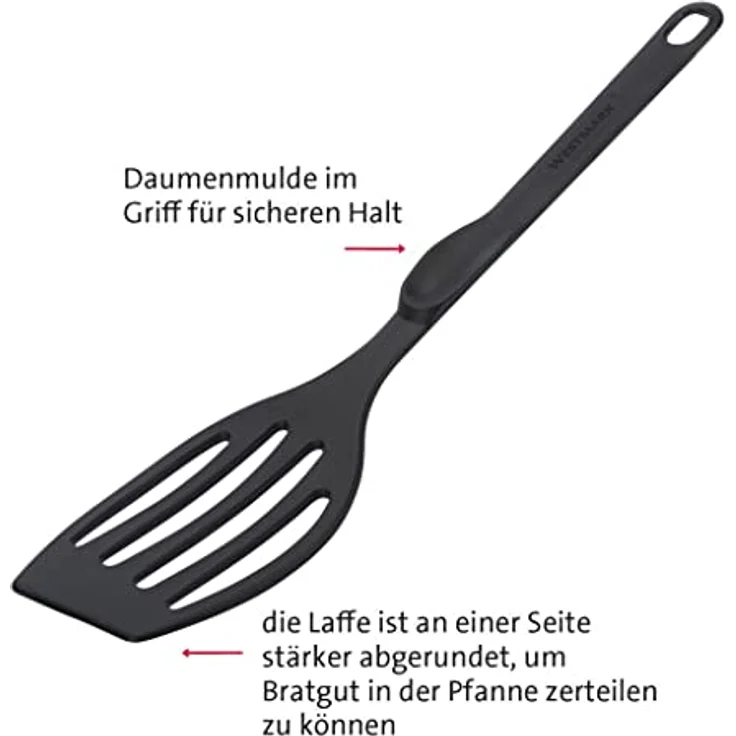 WESTMARK Pfannenwender 2 Stk, hochhitzebeständig bis 270°C, Länge: 28,3 cm, Kunststoff – Bild 7