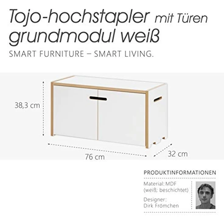 Tojo Mehrzweckregal hochstapler, Grund- und Anbaumodule, die miteinander kombiniert werden können – Bild 3