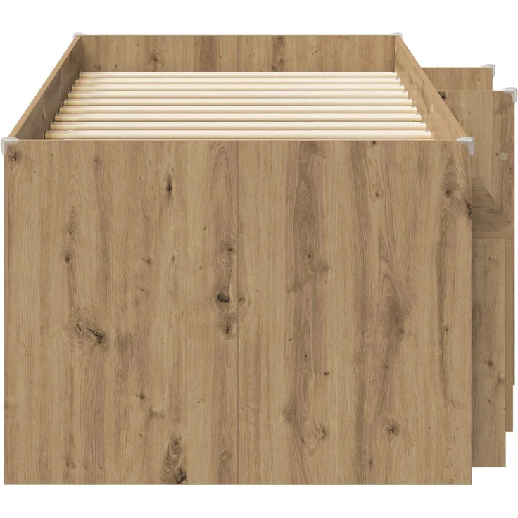vidaXL Loft Bettgestell mit Schrank 3 Stk. Artisan-Eiche Holzwerkstoff 3423365 – Bild 4