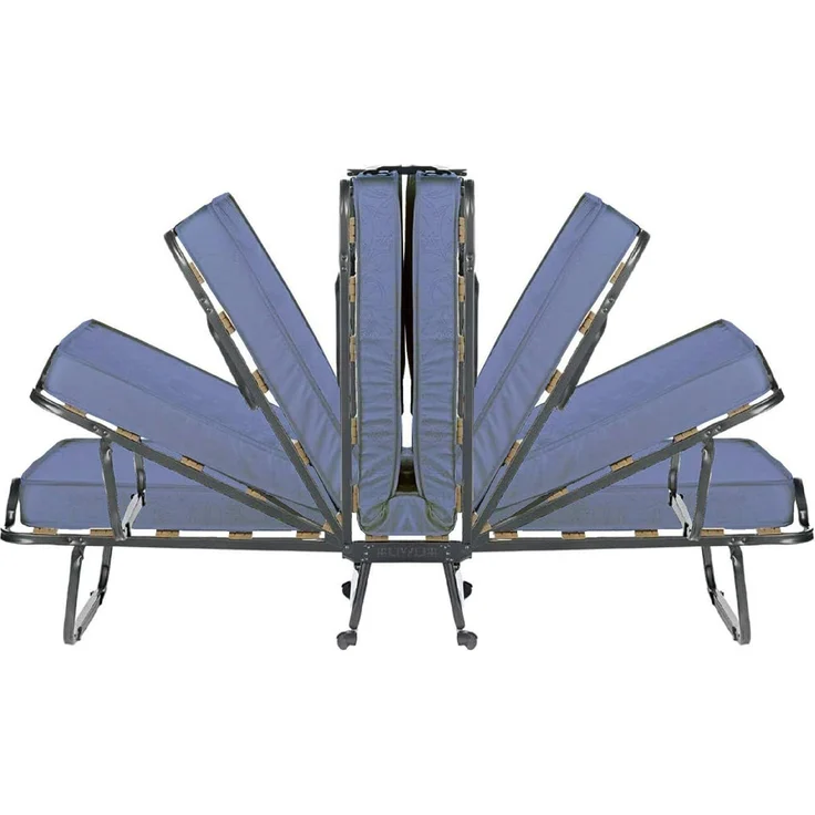 Talamo Italia - Ada-Klappbett, Feldbett mit 12 Latten, inklusive Matratze, platzsparendes Kinderbett, 100% Made in Italy, 80 x 190 x 37 cm, mit Hülle – Bild 7