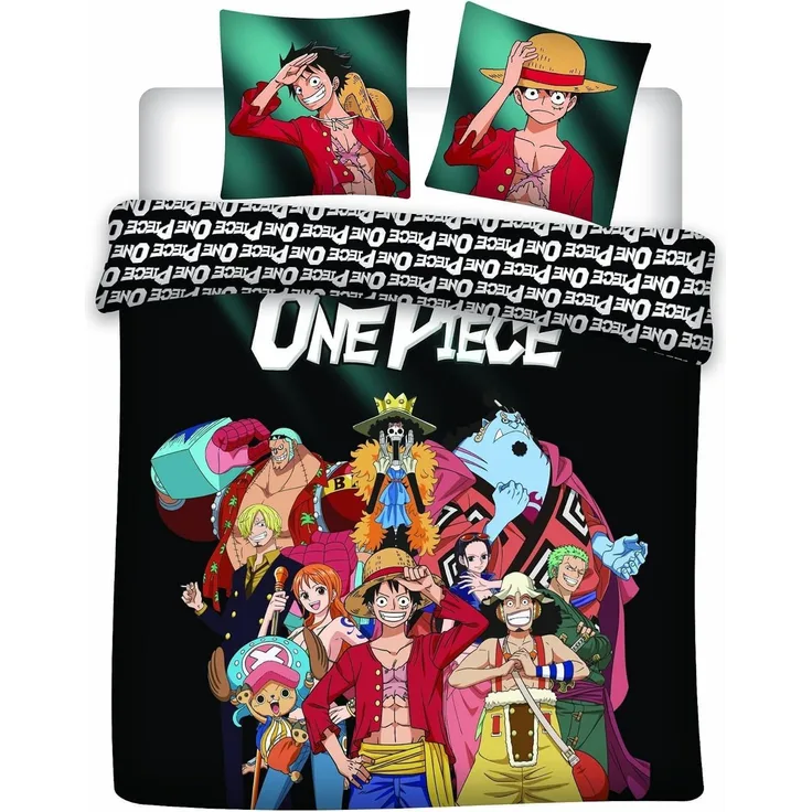 One Piece Bettbezug Set 240 × 220 cm mit 2 Kissenhüllen 65 × 65 cm für große Betten