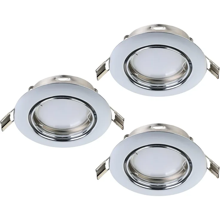 Eglo 94407 GU10 LED Einbauleuchte PENETO chrom max. 3X5W schwenkbar