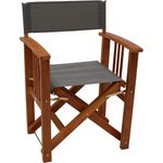 XL Regiesessel CALIFORNIA, Eukalyptusholz, Bezug grau, extra stabil