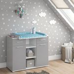 Wickelkommode Leonie Grau 113 x 109 cm Vicco