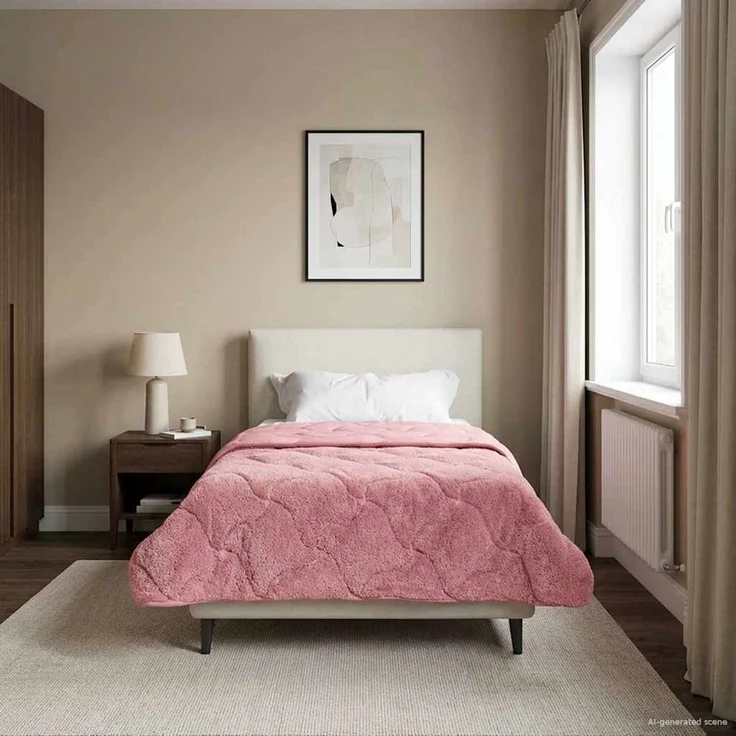 vidaXL Winterbettdecke 140 x 220 cm Winter Rosa Atmungsaktiv 42026338 – Bild 1
