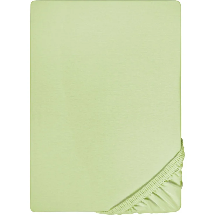 biberna Feinjersey-Spannbetttuch, 100 % Baumwolle, pistaziengrün, 1x 140x200 cm - 160x200 cm – Bild 5