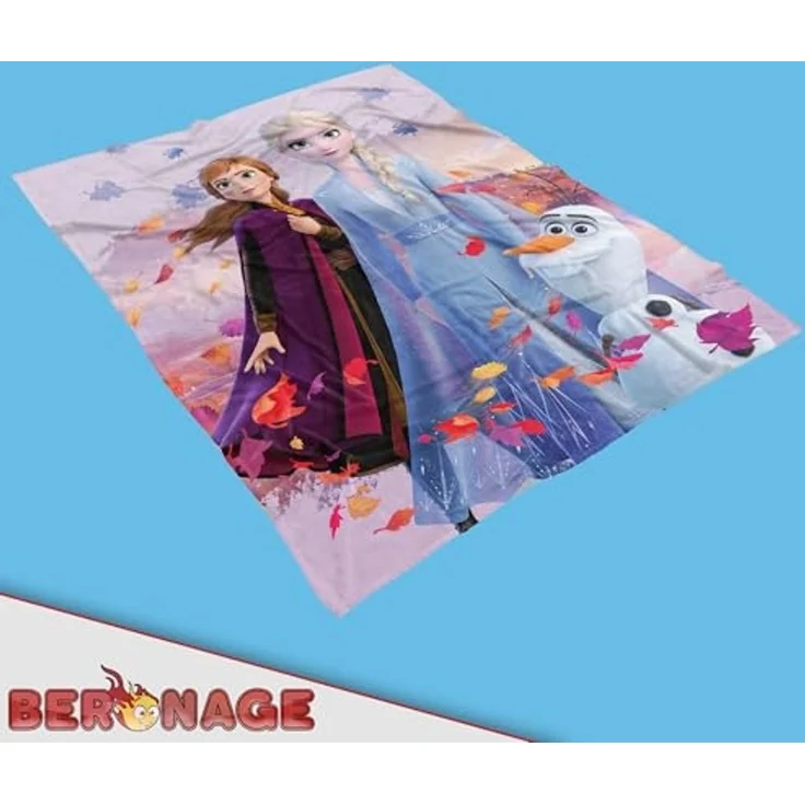 BERONAGE Tagesdecke Frozen Die Eiskönigin Decke Dreamteam 130x170 cm Kuscheldecke, passend zur Bettwäsche, ideal für Sofa, Couch, Bett, Auto, Camping – Bild 7