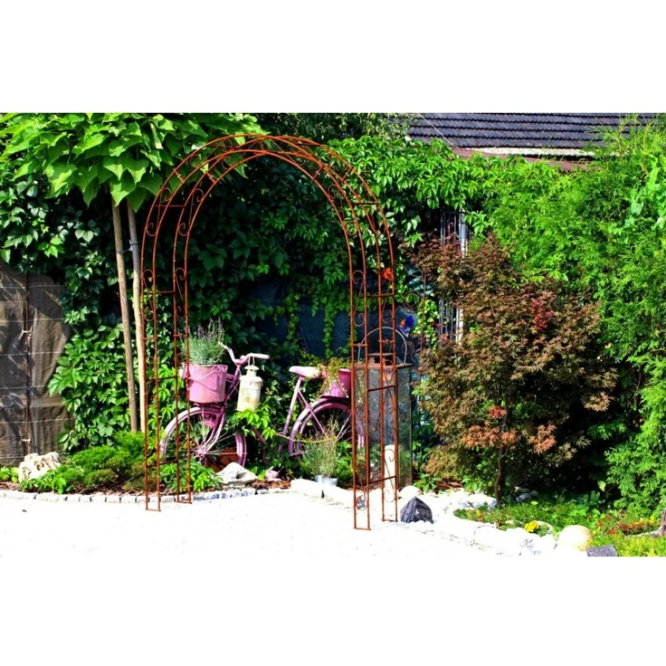 GardenAndPools 'HOLLAND' Rosenbogen, Rund, 160cm, Rost – Bild 2